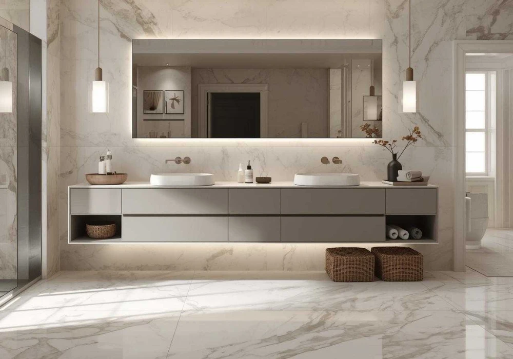 Floating Bathroom Vanity for a Clean Look