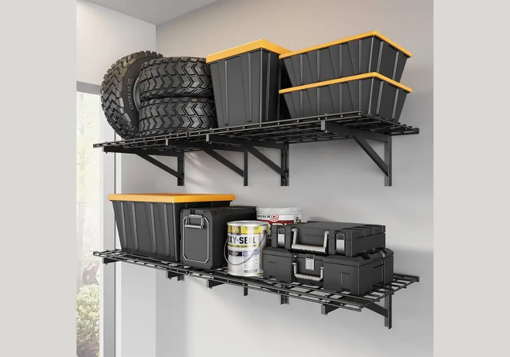 Floating Garage Shelves