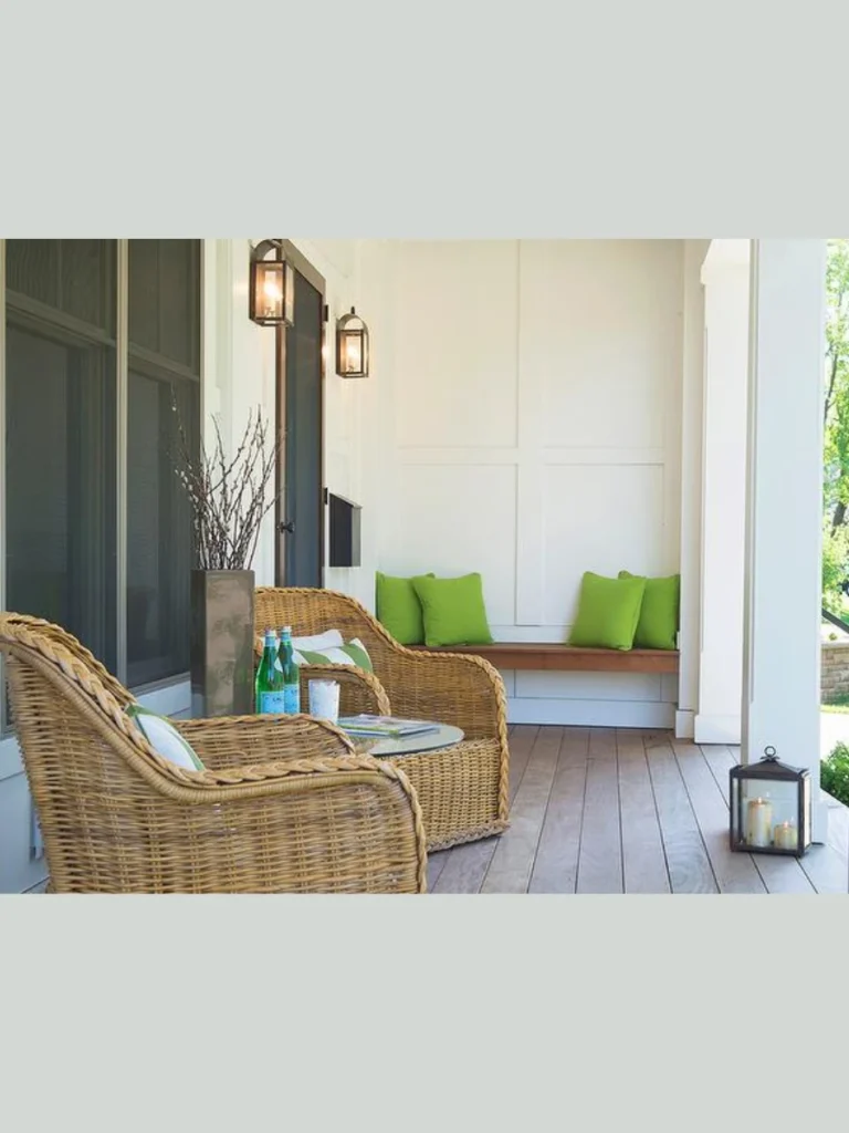 Floating Wood Porch Benches