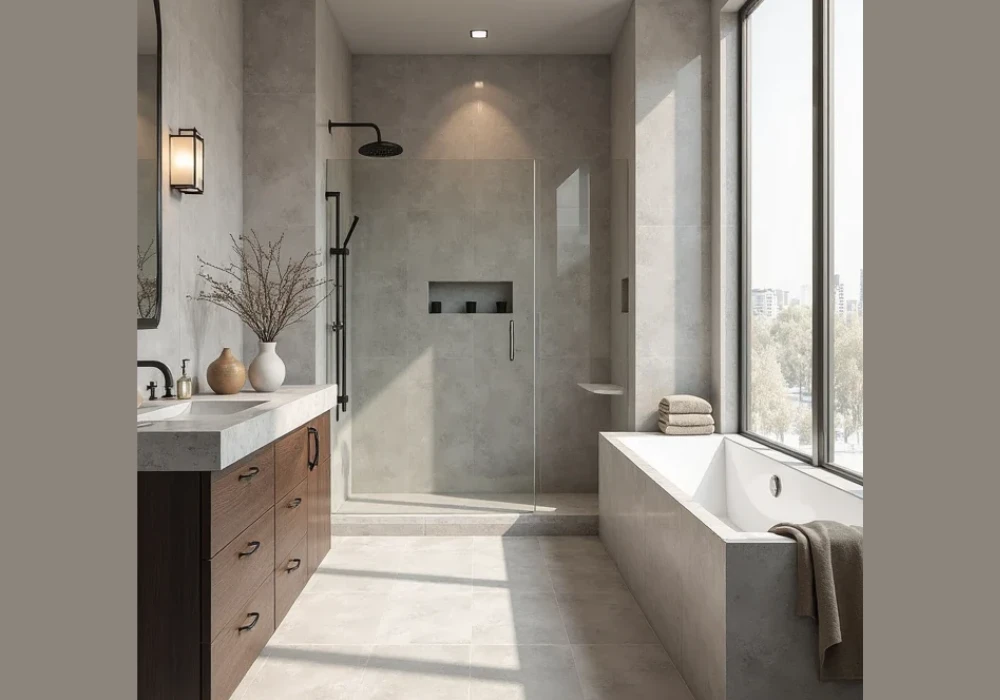 Floor-to-Ceiling Tiles for a Seamless Look