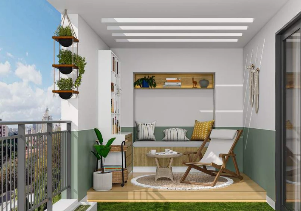 Foldable Chair Setup for Small Balconies