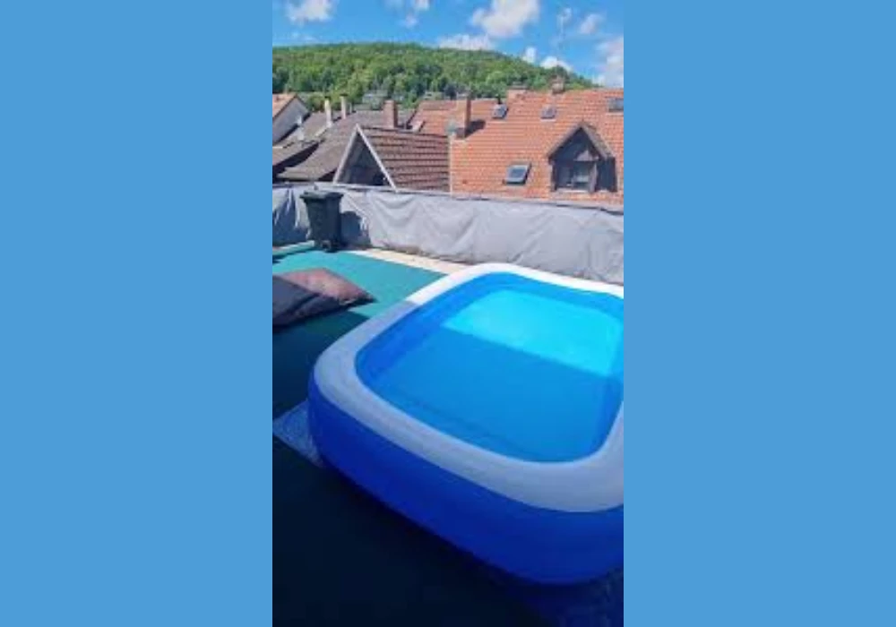 Foldable Pool for Flexible Balcony Setup