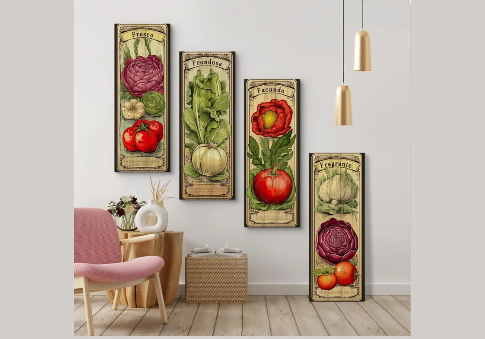Food-Themed Wall Art for a Classic Kitchen Look