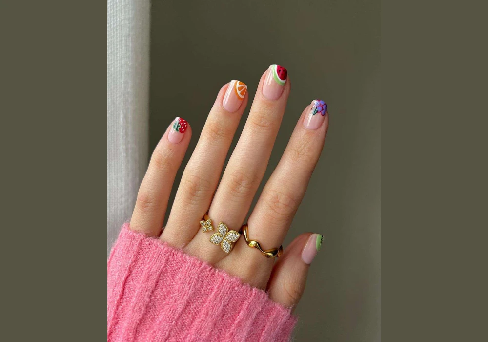 Fruit-Inspired Summer Short Nail Ideas