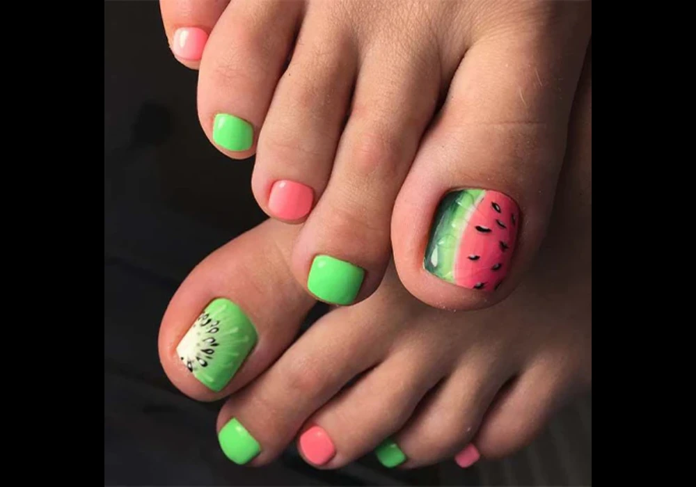 Fruit-Inspired Summer Toe Nail Ideas for a Fun Look