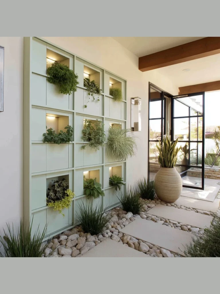 Functional Vertical Garden Walls For Privacy And Color