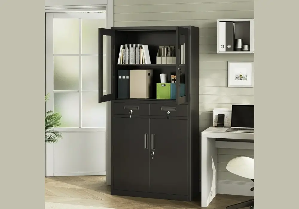 Garage Cabinets with Glass Doors