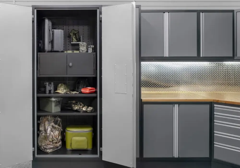 Garage Cabinets with Locking Features
