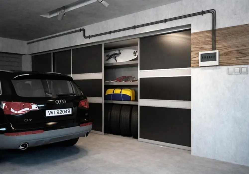 Garage Cabinets with Sliding Doors