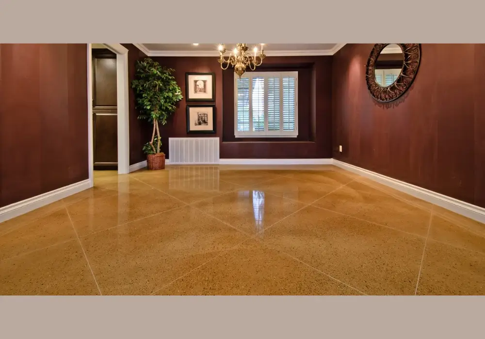 Garage Floor with Decorative Overlays