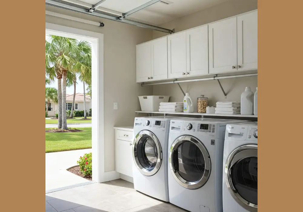 Garage Laundry Area with Smart Features