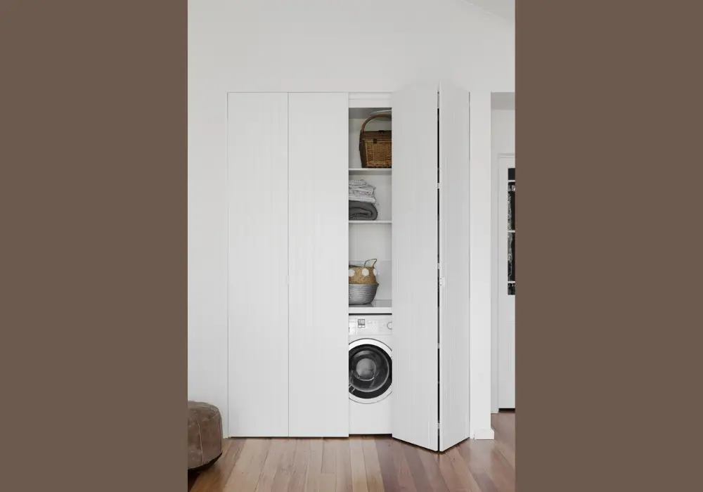 Garage Laundry with Folding Doors