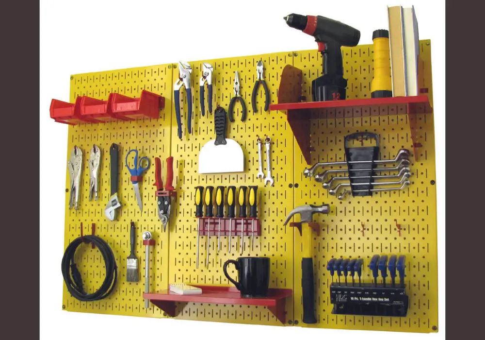 Garage Wall Organization with Pegboards