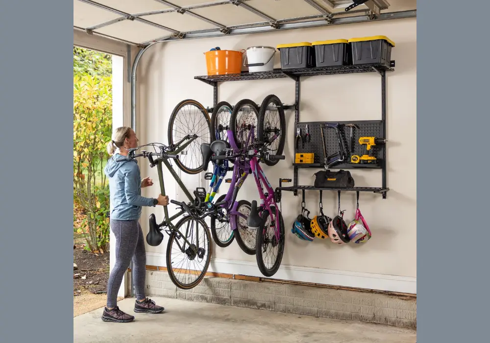 Garage with Bike Storage Wall