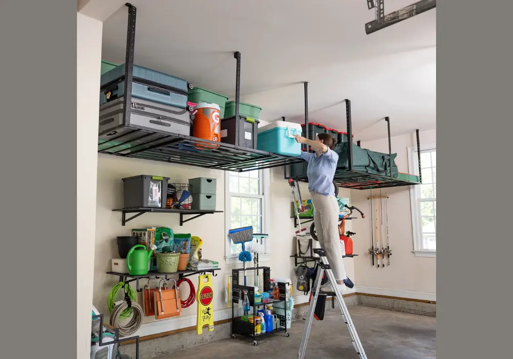 Garage with Overhead Storage Loft