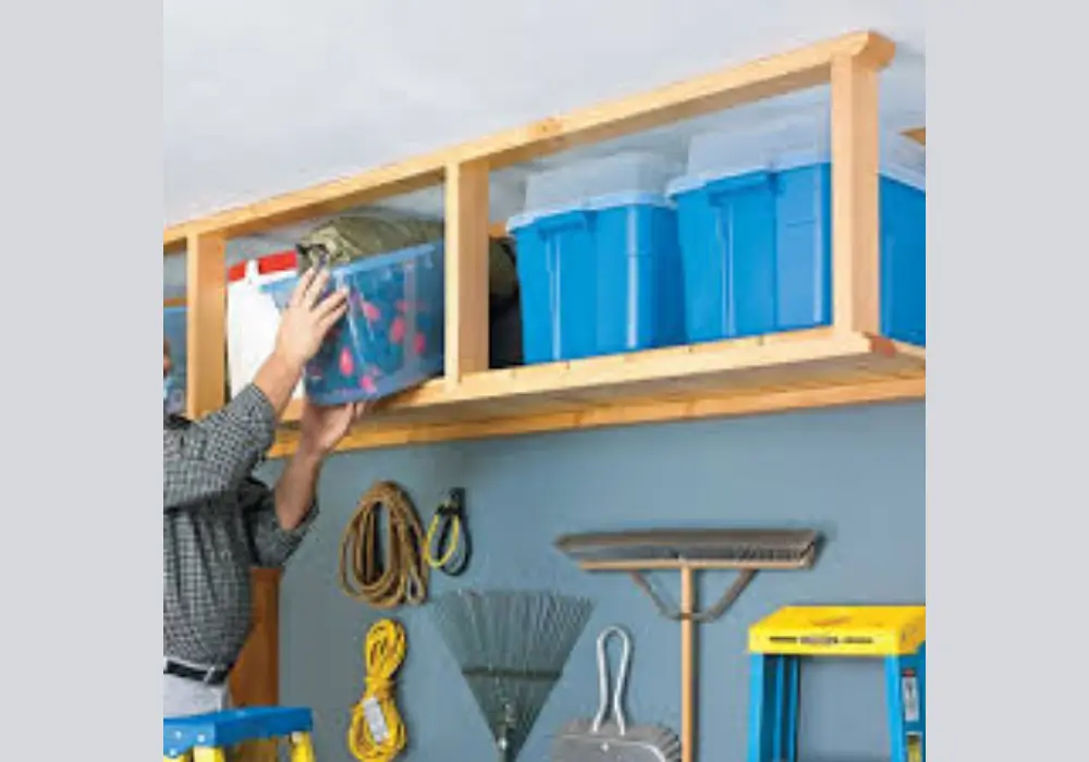 Garage with Overhead Storage Loft