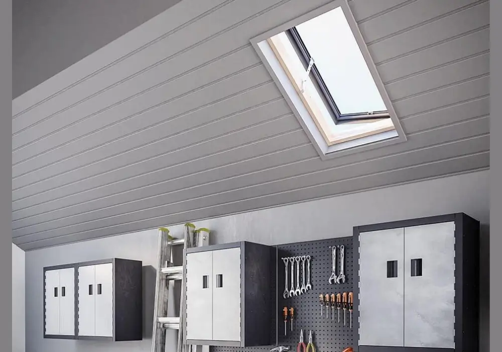 Garage with Skylights
