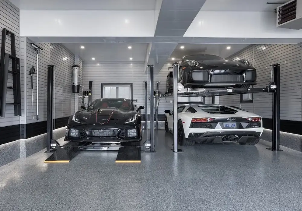 Garage with Vehicle Display Area