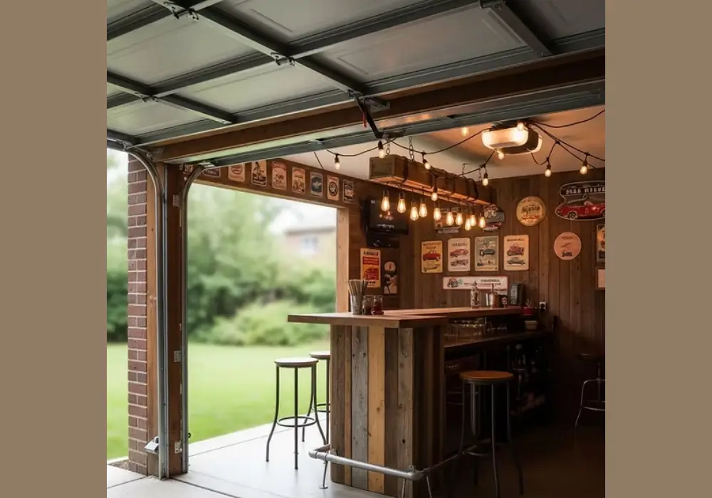 Garage with Wet Bar