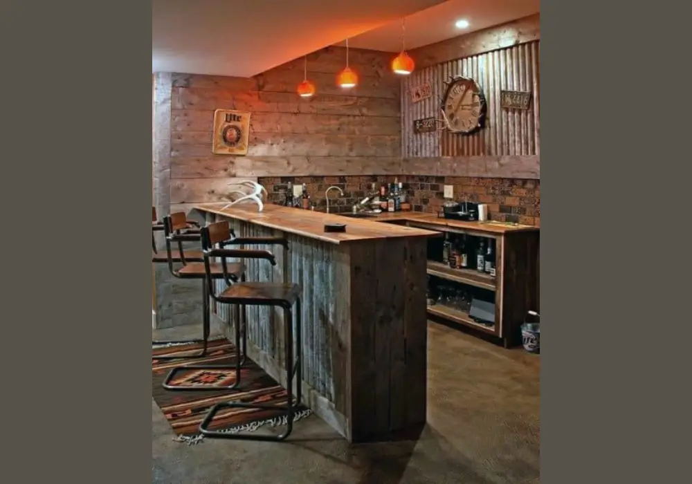 Garage with Wet Bar for Entertaining