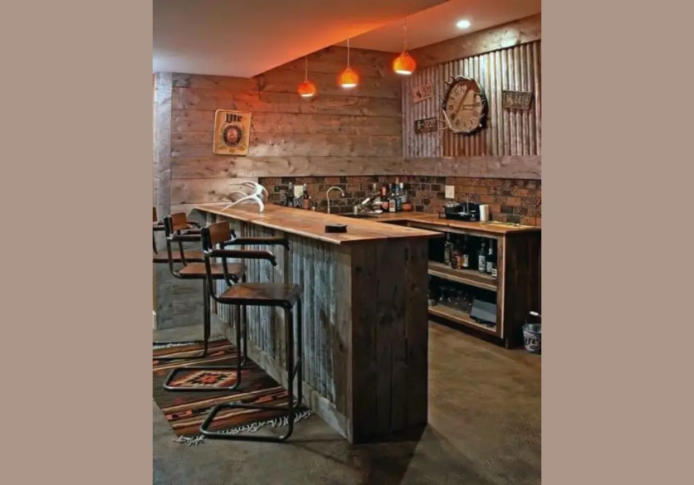 Garage with Wet Bar for Entertaining