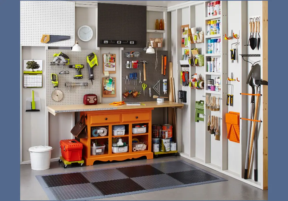 Garage with Workspace for Hobbies