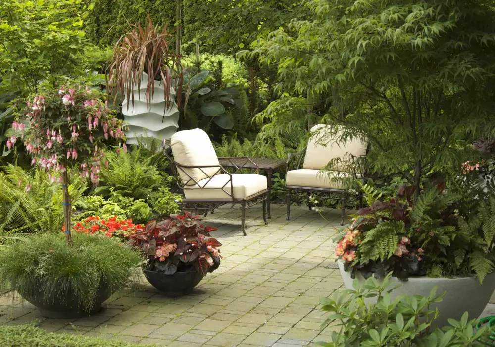 Garden Oasis Garage Patio
