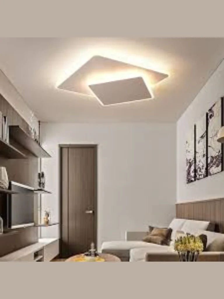 Geometric Drywall Patterns for Living Rooms ceiling