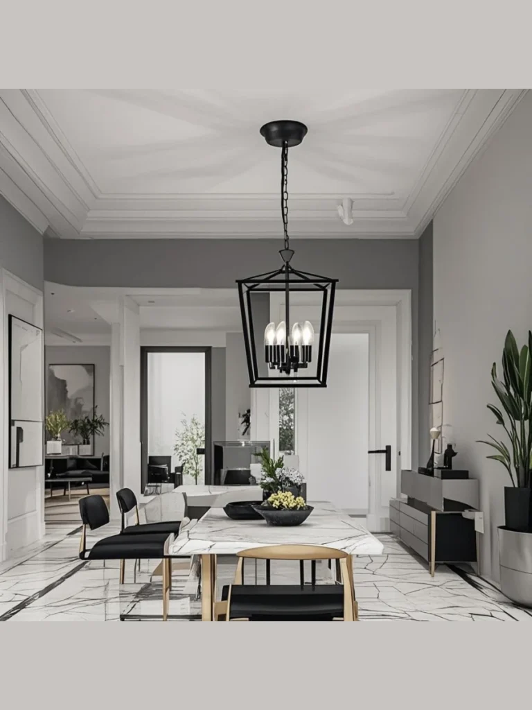 Geometric Metal Lanterns for Entryway Style