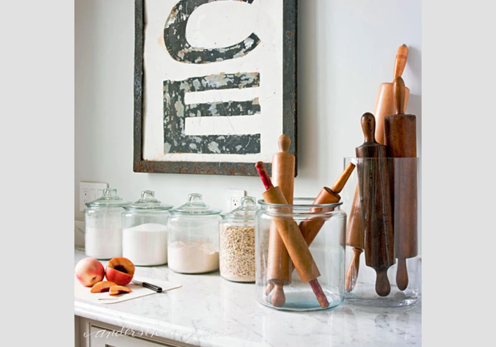 Glass Jar Storage Summer Kitchen Styling Ideas for Clean Display