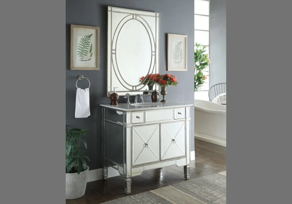 Glass Vanity for a Light and Airy Feel