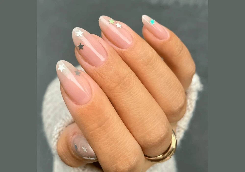 Glossy Nude Summer Nail Looks