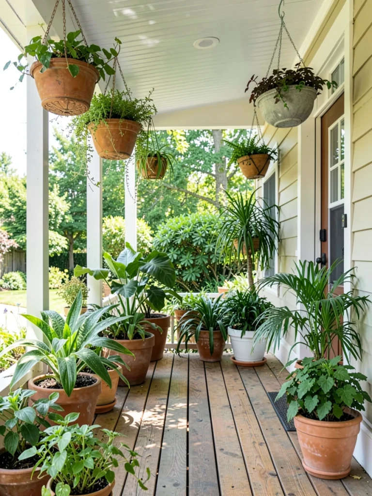 Green Plant Ideas for Porch Styling