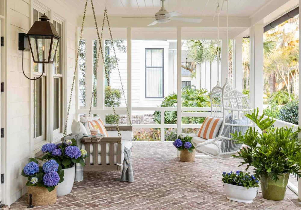 Green Plant Summer Front Porch Decor Ideas for a Natural Outdoor Feel