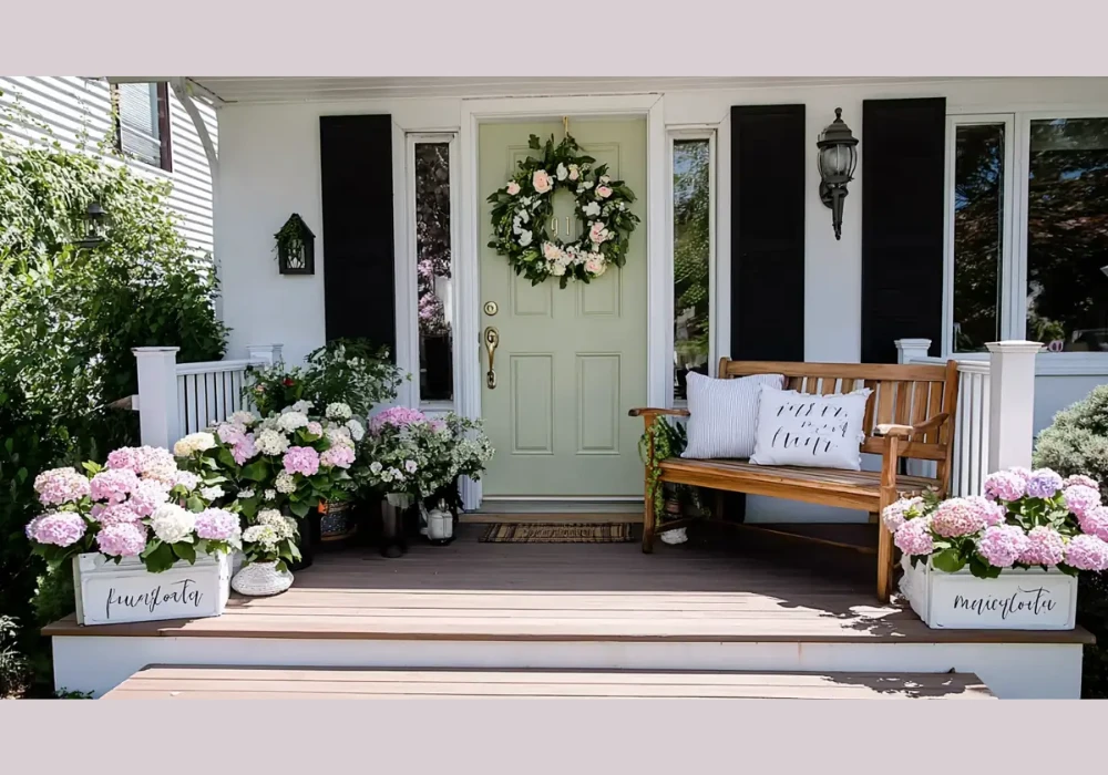 Green Plants and Natural Elements in Summer Porch Decor Ideas