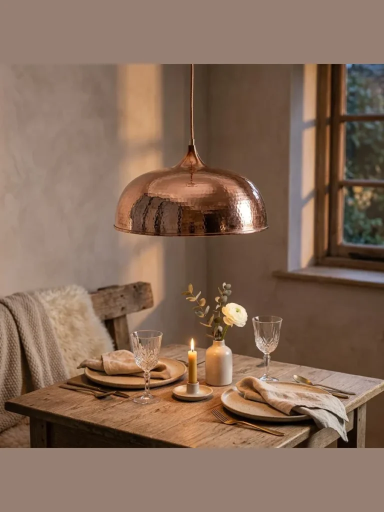 Hammered Copper Bowls For Warm Metallic Accents