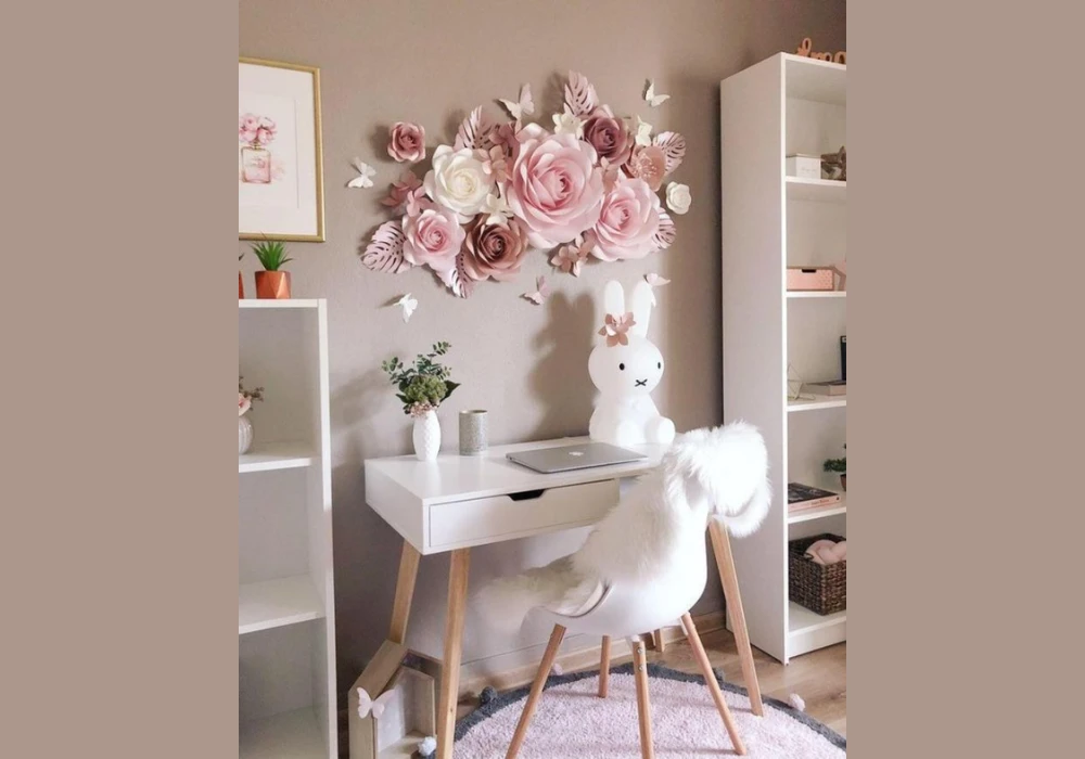 Handmade Paper Flower Wall Decor for Summer Room Styling