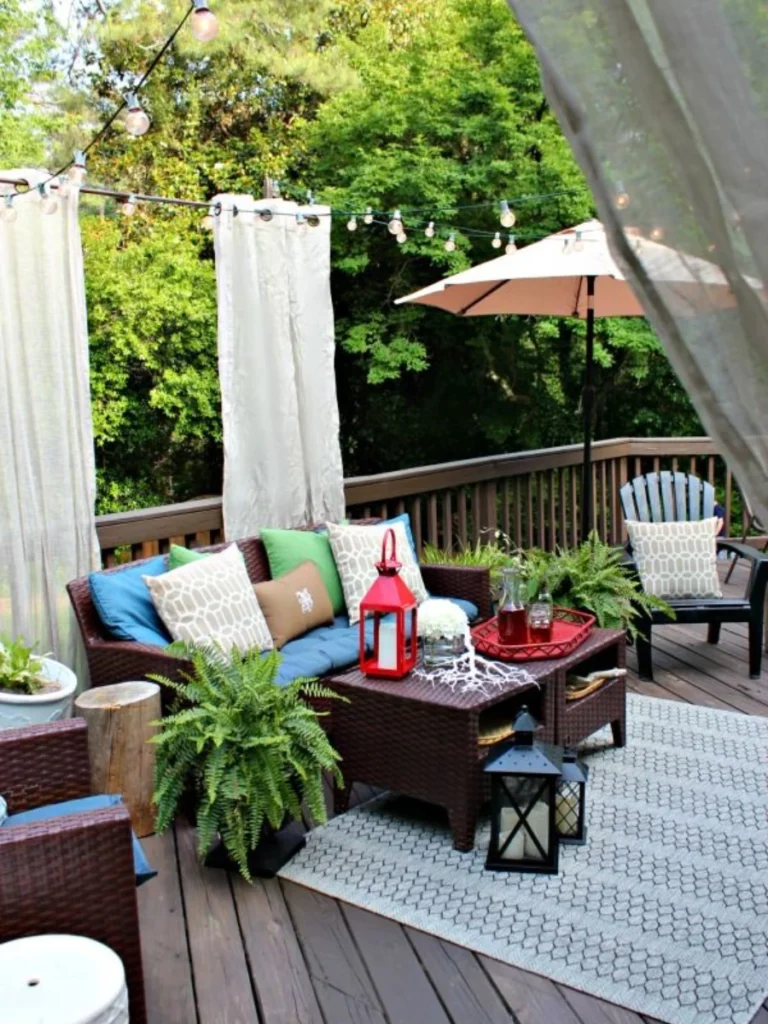 Hang an Outdoor Privacy Curtain