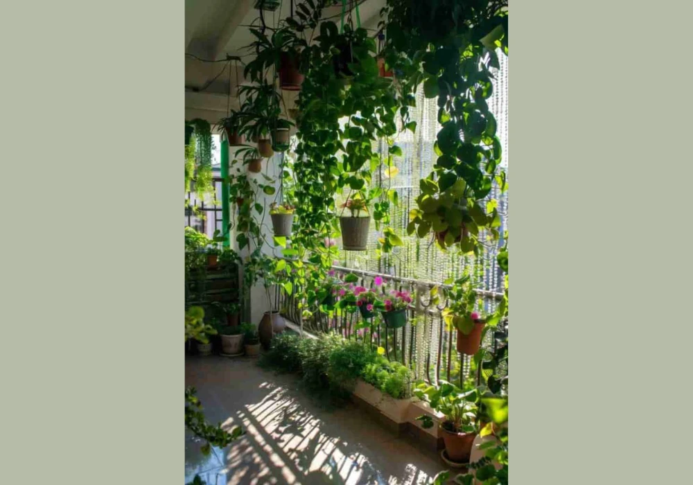 Hanging Balcony Flower Pots Ideas for Vertical Green Look