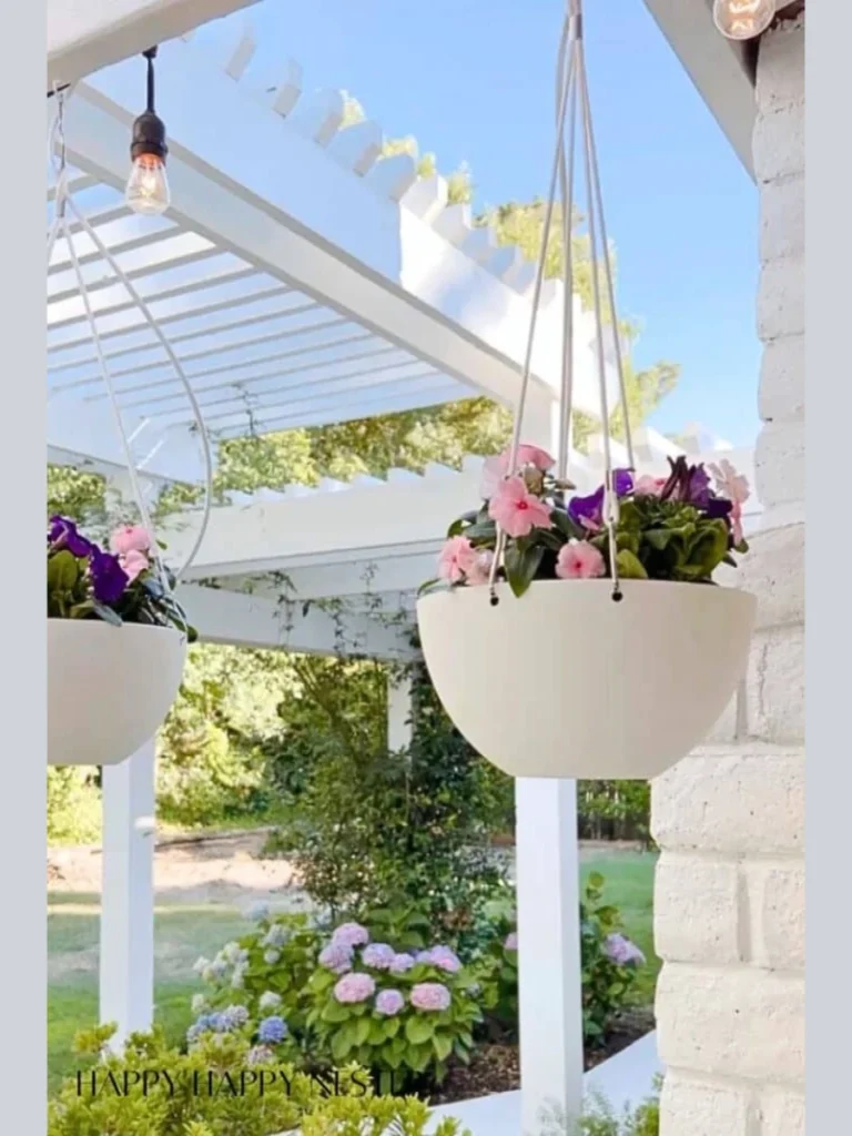 Hanging Baskets with Automated Drip Lines