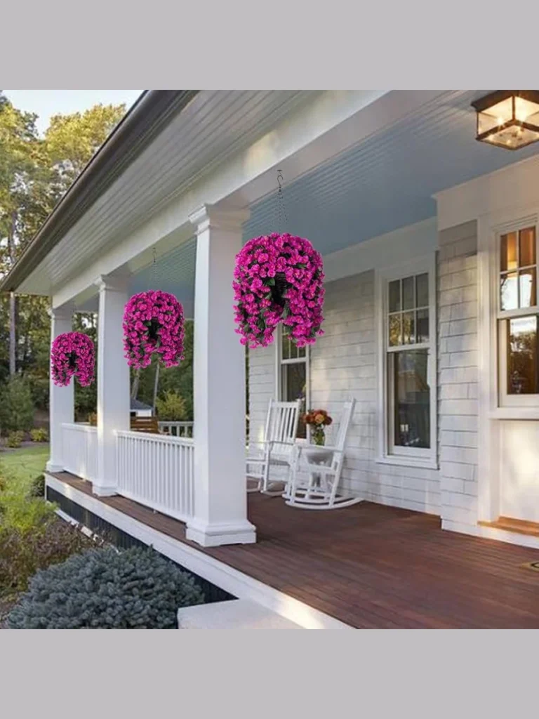 Hanging Flower Basket Rows