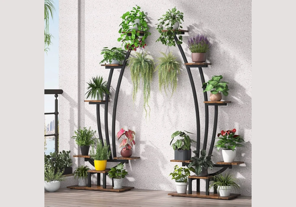 Hanging Ladder Planter for a Structured Display