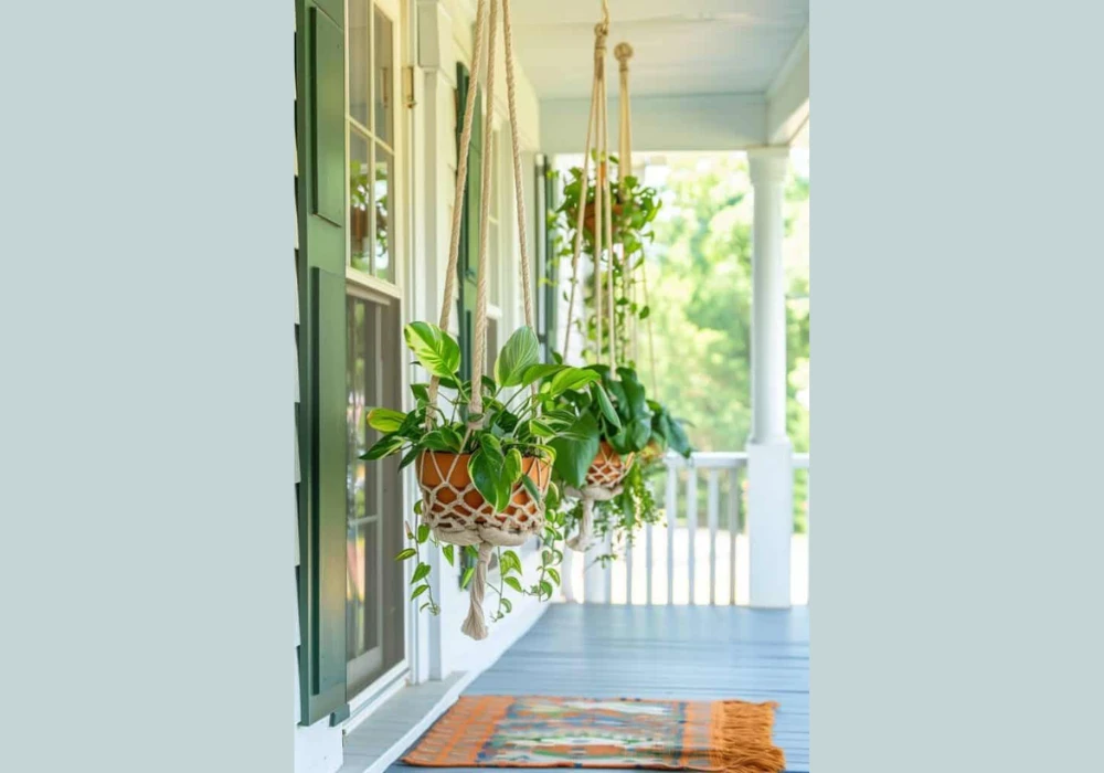 Hanging Planter Trellis Over Door Ideas for Small Green Accents