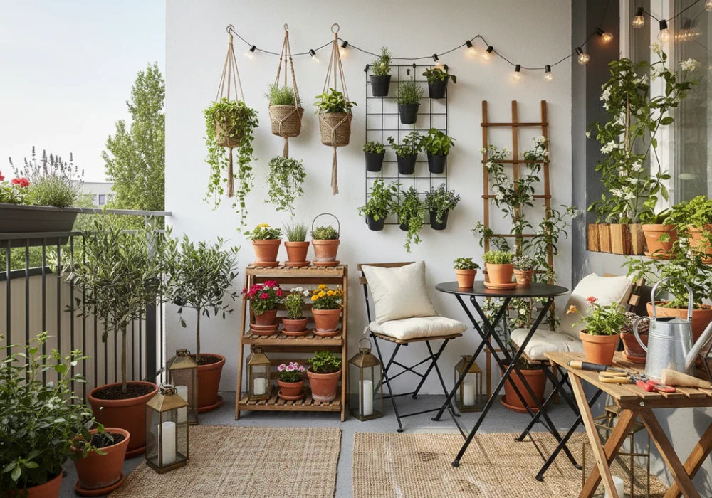 Hanging Planters for Space Saving Balcony Garden