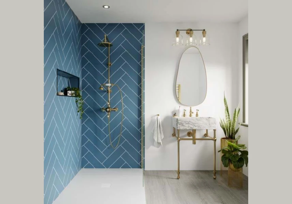 Herringbone Tile Patterns for Stylish Summer Bathroom Design