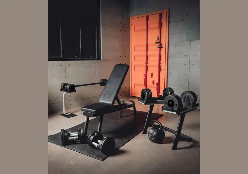 Home Gym with Adjustable Dumbbells