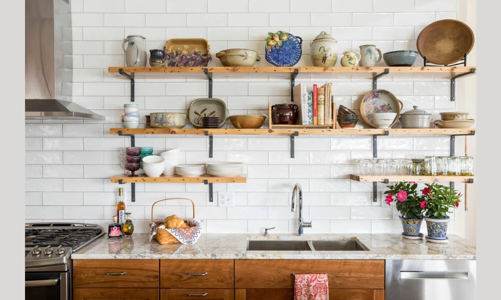 Install Open Shelving for a Trendy and Practical Storage Solution