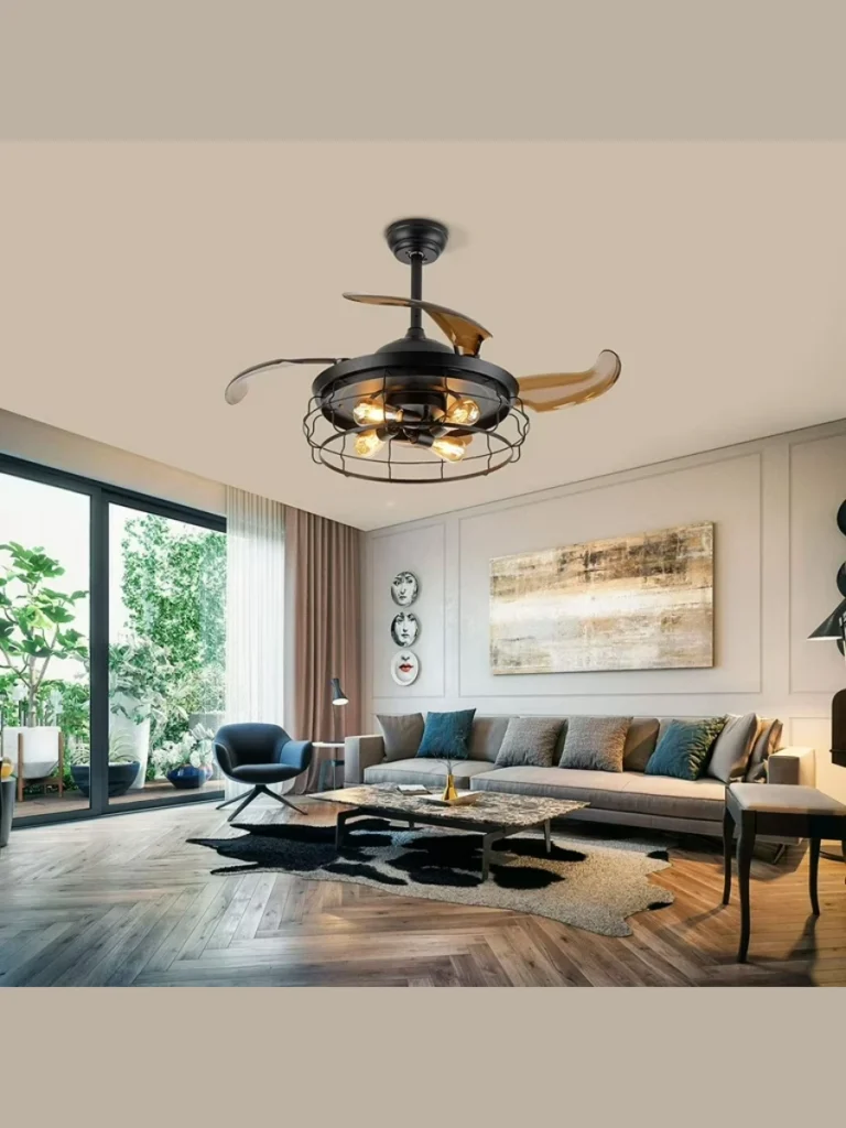 Industrial Cage Light Ceiling Fans