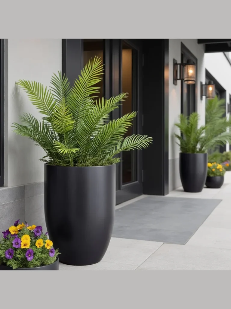 Industrial Metal Planters