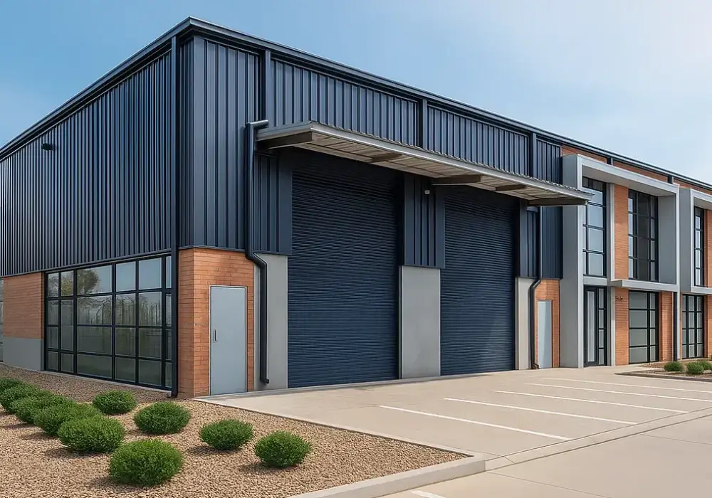 Industrial Style Garage Exterior
